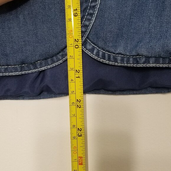 Proportion Petite Denim Jacket Jean Classic Blazer Blue Business Casual Sz 10P - Picture 10 of 11